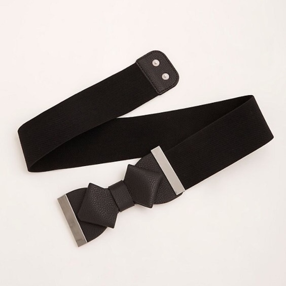 Torrid Black Metal Bow Plus Size Stretch Belt NEW - Picture 2 of 7